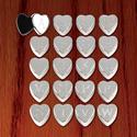 14567V - Monogram Silvertone Heart Velvet Lined Ke