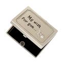 14568V - My Wish For You Silvertone Motif Lined Tr