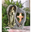 14642V - Divine Sentinel Angel Figurine Solar Powe