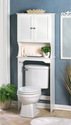 14704V - Nantucket White Bathroom Space Saver MDF 