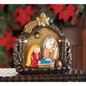 15033V - LED Light Ceramic Nativity Holiday Figuri