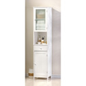 15128V - Lakeside Tall White Wood Storage Cabinet 