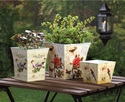 15179V - Botanical Illustration Garden Planter Pot