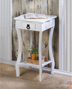 15215V - Scalloped Top White Wood Accent Table 1 S