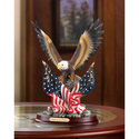32419V - American Pride Bald Eagle Over Flags Resi
