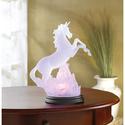 34059V - Frosted Unicorn Figurine Color Change Lig
