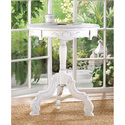 34708V - Romantic Rococo Round Wood Accent Table W