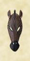 34758V - Zebra Mask Carved African Style Wall Plaq