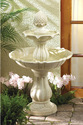 35144V - Acorn 2 Scalloped Bowls Ivory Stone Look 