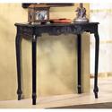 35177V - Scallop Detail Wood Hall Table Black Dist