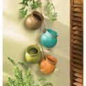 37733V - Southwest Dangling Terra Cotta Mini Pots 