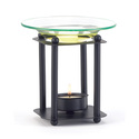 38217V - Modern Art Black Metal Oil Burner Glass D