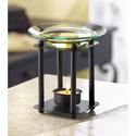 38217V - Modern Art Black Metal Oil Burner Glass D
