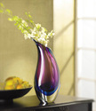 38377V - Duo Tone Blue Purple Modern Art Glass Vas