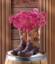 38447V - Cowboy Boots Polyresin Planter Plant Pot