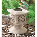 38992V - Solar Power Ceramic Garden Pagoda Light