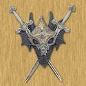 39269V - Armored Dragon Figure Pewter Sword Wall C