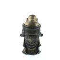 D1153V - Standing Happy Buddha Silver Black Polyre