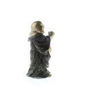 D1153V - Standing Happy Buddha Silver Black Polyre