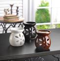 D1292V - Miniature Glazed Ceramic Oil Warmers Flor