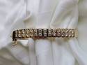 $10,750 FINE VINTAGE DIAMOND BANGLE 14K YELLOW GOL