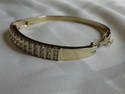 $10,750 FINE VINTAGE DIAMOND BANGLE 14K YELLOW GOL