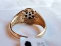 FINE NATURAL BLACK DIAMOND 2 TONE MEN'S PINKY RING