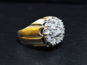 $5,900 2.25 CT MEN'S DIAMOND CLUSTER RING 14K Y/G 
