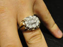 $5,900 2.25 CT MEN'S DIAMOND CLUSTER RING 14K Y/G 