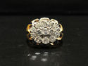 $5,900 2.25 CT MEN'S DIAMOND CLUSTER RING 14K Y/G 