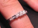 Fine 14K Three Stone Round Diamond Cut Anniversary