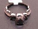STUNNING 2.98 CT BLACK DIAMOND ENGAGEMENT RING 14K