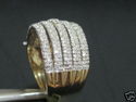.75 ct DIAMOND 14K YELLOW GOLD LADY'S 5 ROWS* BAND