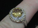 2.00 CT Fine Citrine and Diamond Solid 14K W Gold 