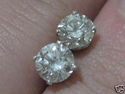 Diamond Solitaire Stud Earrings 1.16 Carat (ctw) 1