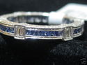 Elegant 18K Diamond and Ceylon Sapphire Etenity Ba