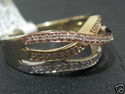 FINE .33 CT DIAMOND TRI COLOR GOLD TWISTED LADY'S 