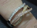FINE .33 CT DIAMOND TRI COLOR GOLD TWISTED LADY'S 