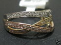 FINE .33 CT DIAMOND TRI COLOR GOLD TWISTED LADY'S 