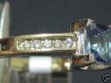 FINE 1.65 GARDEN TOPAZ & DIAMOND RING RARE NEPTUN 