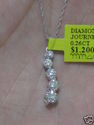 0.26 ct JOURNEY DIAMOND PENDANT 14K WHITE GOLD NEC