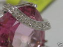 FINE 7.45 CT PINK TOPAZ & DIAMOND WHITE GOLD RING 