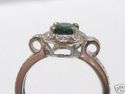 FINE Columbian Emerald & VS Diamond White Gold Rin