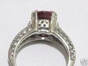 FINE 14KT ROUND CUT PINK TOURMALINE & DIAMOND RING