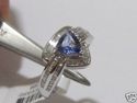 FINE 1.25 CTTRILLIAN TANZANITE & BUGGET DIAMOND RI