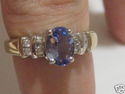 FINE 1.55ct Natural AAA Tanzanite & Diamond Ring 2