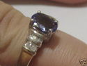 FINE 1.55ct Natural AAA Tanzanite & Diamond Ring 2