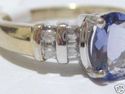 FINE 1.55ct Natural AAA Tanzanite & Diamond Ring 2