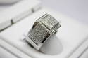 MEN'S DIAMOND PINKY RING FRESNCH PAVE VVS SOLID 14
