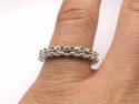 FINE 4.20 CT ASSHER CUT DIAMOND ETERNITY BAND 14KT